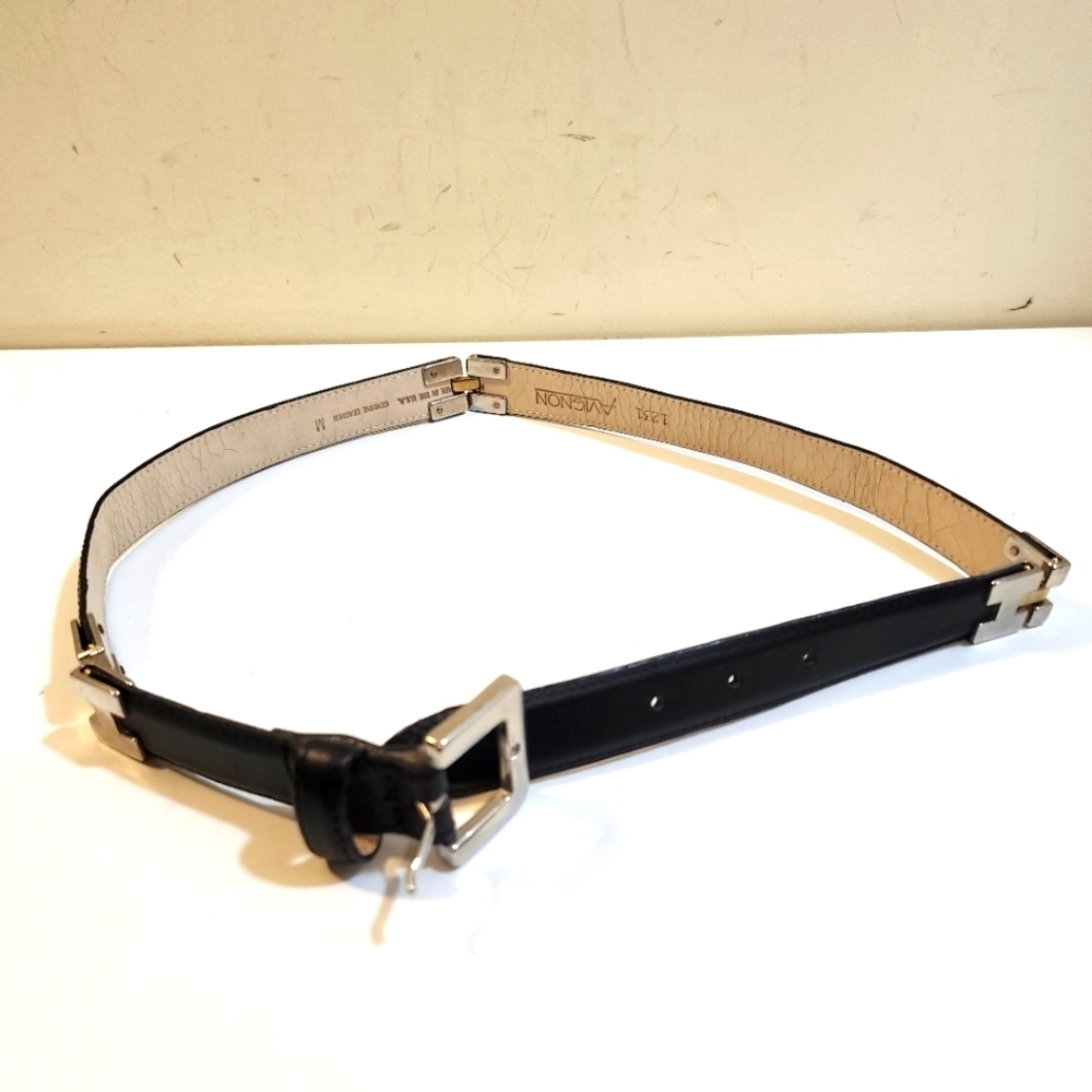 AVIGNON women's black high-quality leather belt size M
